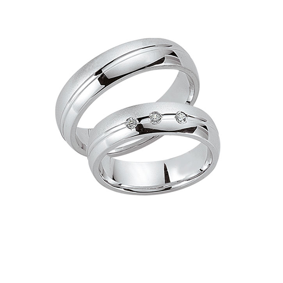 Trauringe, Kollektion Schwarz, Silber mit Zirkonia